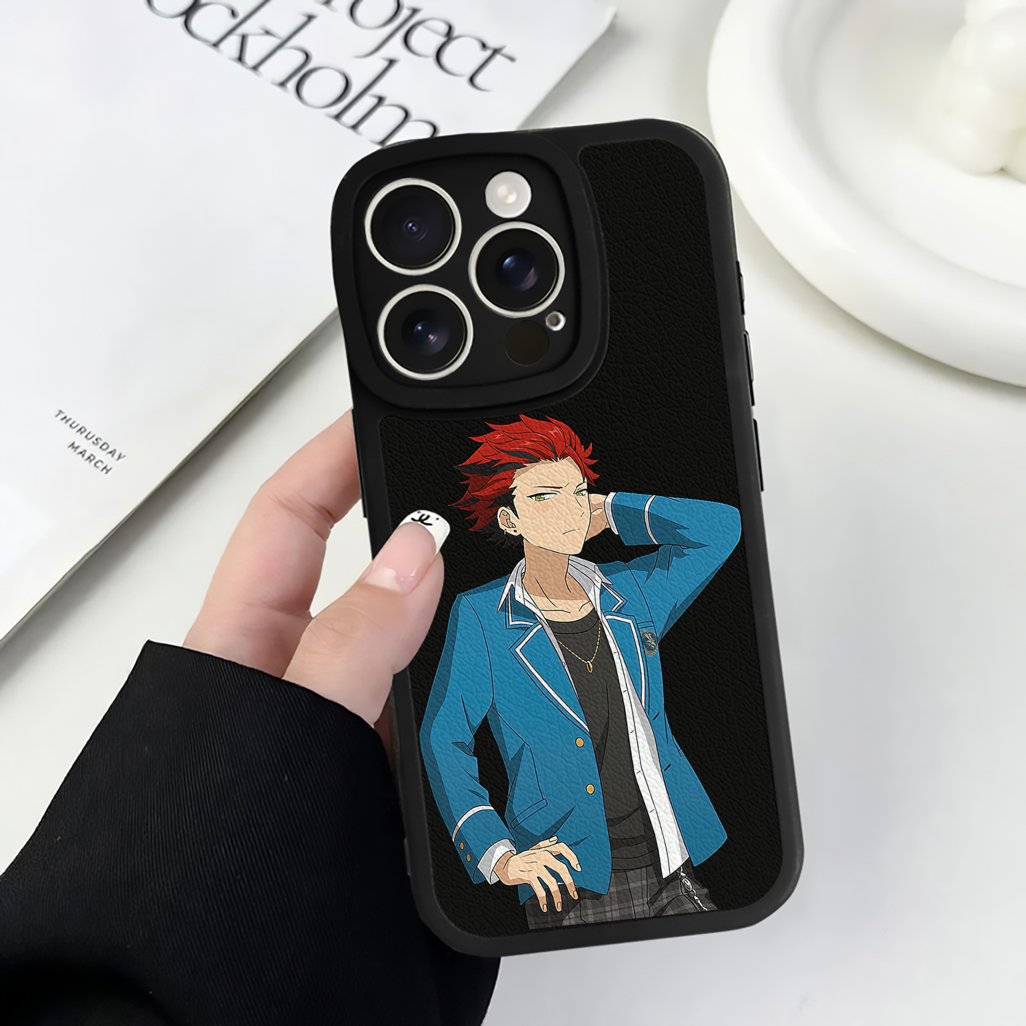 （画像用） あんさんぶるスターズ! Ensemble Stars 【iPhone 16シリーズ対応】シリコンスマホケース（レザー調） 材質：シリコン
